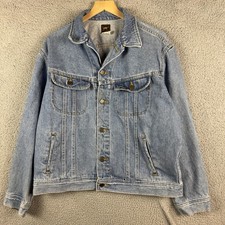 Vintage Lee Riders Denim Jacket Mens Large Blue Trucker Made USA 70s 80s