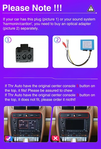 For Porsche Cayenne 2002-10 Apple Carplay Android 14 Car Stereo Radio GPS + CAM - Picture 9 of 14