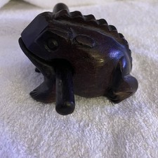Hand Carved Wooden Wood Frog Percussion Musical Instrument 4&rdquo; Inches Long