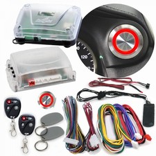 Red LED Billet Push Button Engine Start w/ Ke...