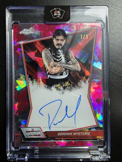 Dominik Mysterio Auto 1/1 - WWE Topps Chrome Sapphire 2026 1 of 1 Red Brand Auto