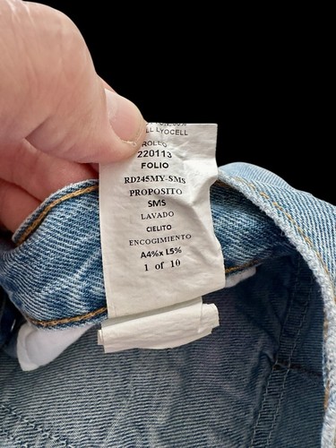 Women’s Redone Levi’s Salinas High Rise Loose Jeans Sz 28x33 Light Wash Rare - Picture 8 of 15