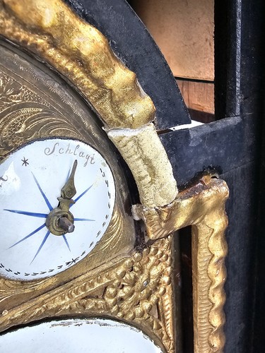 Antike österreichische Grande Sonnerie Kaminuhr mit Kalender Fusee Spindel - Bild 20 von 23