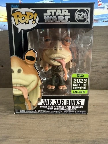 Funko Pop Star Wars #624 Jar Jar Binks Figure 2023 Galactic Convention Exclusive