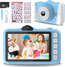 Kids Camera, 12MP Children'S Camera for Boys and Girls, 1080P Rechargeable No Ga