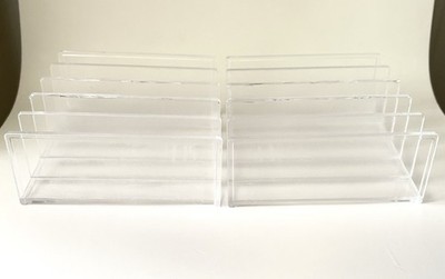 Set of 2 Palaset Finland Clear Acrylic Office Mail Envelope Sorter Organizer