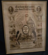 Gedenkblatt an den 1. Weltkrieg