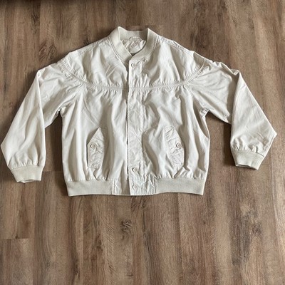 VTG Eagles Ridge Outfitters Men's Size Large Bomber Jacket Tan Beige ***READ
