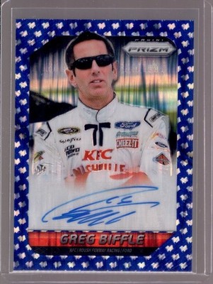 2016 Panini Prizm NASCAR - Driver Signatures Greg Biffle #GB Blue