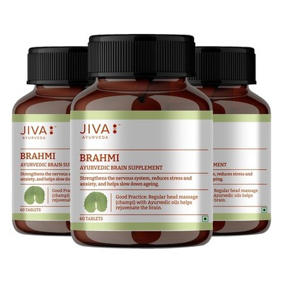 Jiva Brahmi Tablets 500mg  60 Tablets (Pack of 3)