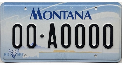 *SAMPLE SALE*  2001 Base Montana Sample License Plate