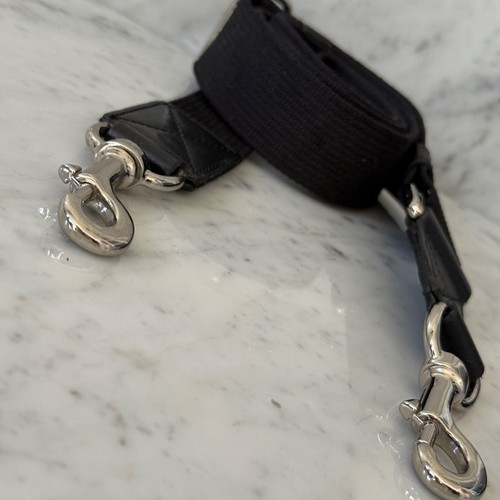 Cinturón Dolce&Gabbana Mujer Correa para el Hombro Negro Plata D&G Lujo Elegante Clásico - Imagen 4 de 7