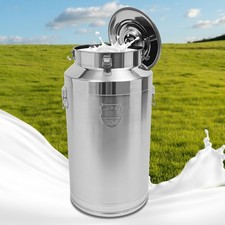 304 Stainless Steel Milk Jug  Milk Can Sealed Bucket Heavy Duty with Sealed Lid