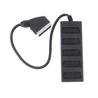 21Pin Scart 5 Way Splitter 21p Scart Male to 5 Female Adapter Connector 52699