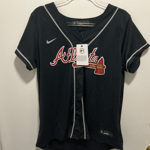 Women's Nike Navy Atlanta Braves Alternate Replica Team Jersey 2XL Navy New