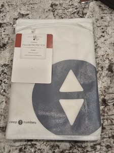 Sleep Number Cotton Pillow Protector Classic White Standard Size 423997 