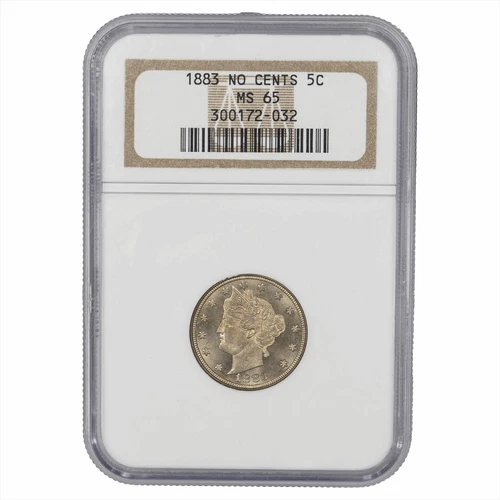 1883 Liberty Nickel 5C NGC MS 65 No Cents