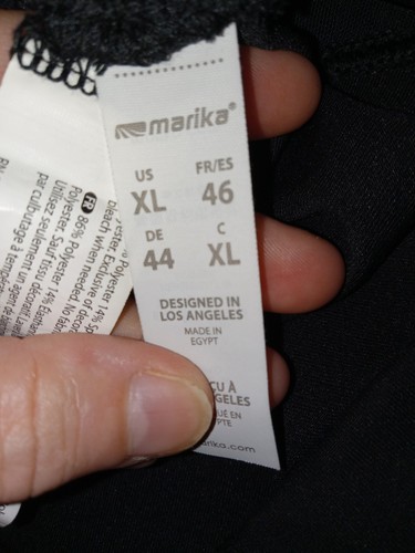 Marika Women's Solid Black Capri Leggings Sz XL - Picture 4 of 4
