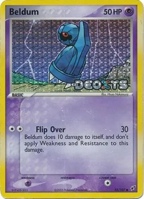Beldum - 55/107 - Pokemon Ex Deoxys Reverse Holo Card NM