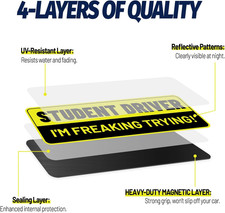 3pcs New Driver Magnet for Car, Funny Student Driver Magnet Please Be Patient...