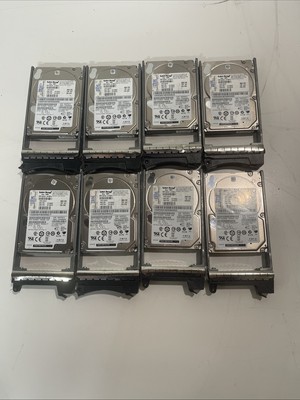 Lot Of 8 IBM 900 Gb 10K Rpm 6 Gb Sas 2.5 