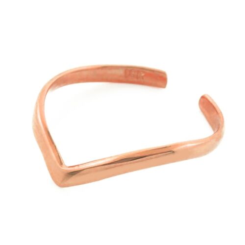 10k / 14k Rose Gold Chevron Stackable Toe Ring - Picture 1 of 1