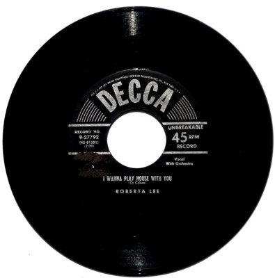 ROBERTTA LEE - I Wanna Play House With You / Slow Poke - Vinyl 45rpm 9-27792