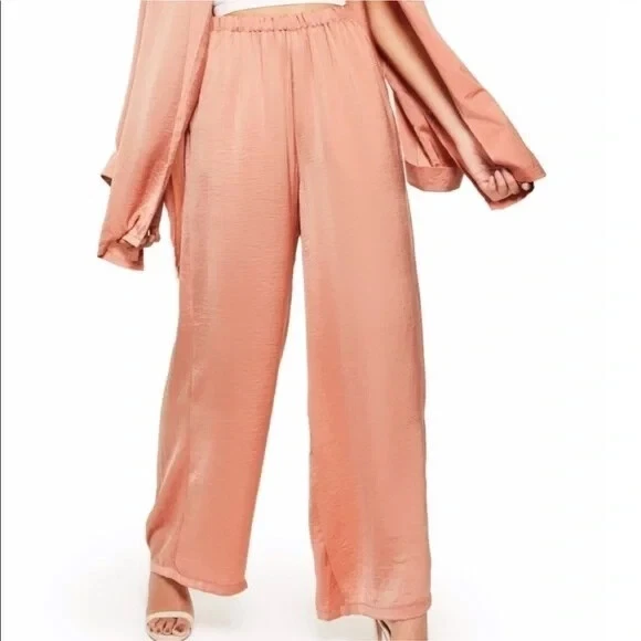 Missguided Satin Wide Leg Trouser
