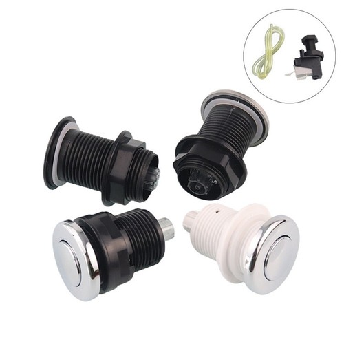 Produktbild von Pneumatischer Drucktastenschalter 32 Mm – ABS/Edelstahl, Chromglänzend, Für Müllpressen, Whirlpools & Spielzeug