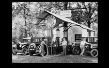 Vintage Sinclair Gas Station PHOTO Gravity Pumps Service Station Gasoline 1920s