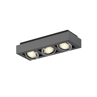 Arcchio LED-Deckenstrahler Ronka Wohnzimmerleuchte Deckenlampe GU10 dunkelgrau