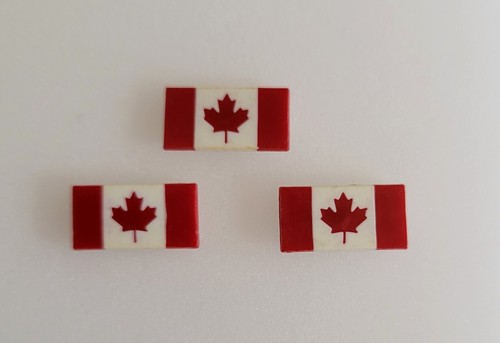 Lot of 3 Canadian Flag Lapel Pins Red and White Maple Leaf Country Flag Vintage