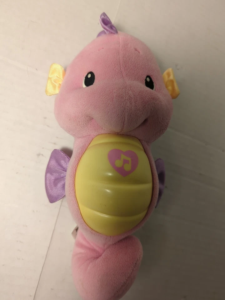 Fisher Price Calmar y Brillar Caballito de Mar ROSA Infantil Cuna Chupete Océano VER VIDEO Foto 2 de 4