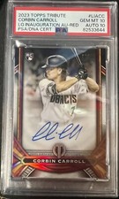 2023 Topps Tribute Red #LIA-CC Corbin Carroll 2/10 (RC) PSA 10 Card & Auto POP 1