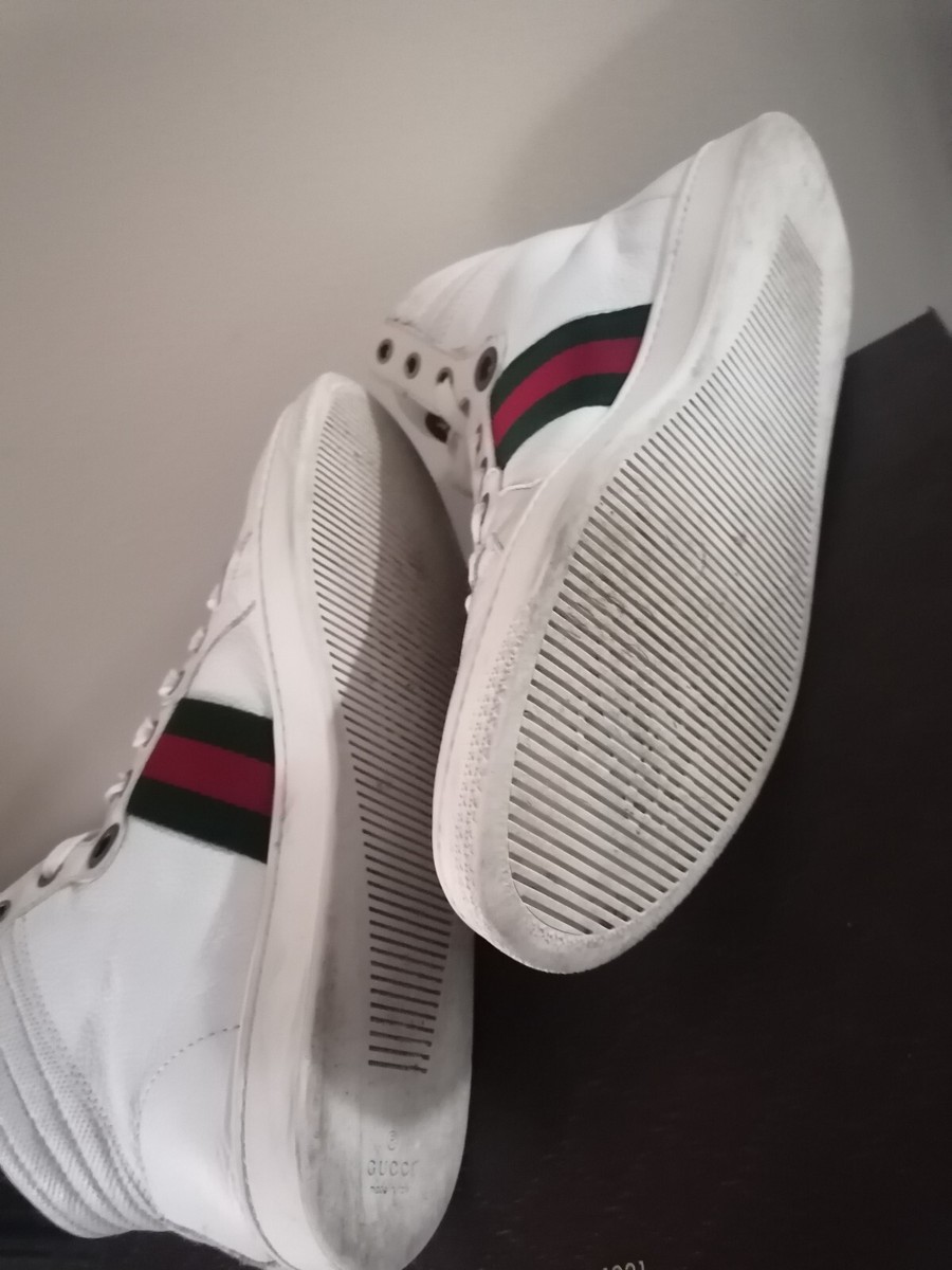 Gucci | Men's High Top White Sneakers Size 7 Gucci - Size US 7.5