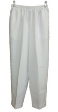 Alfred Dunner Classic White Slacks All Elastic Waist Misses Size 12