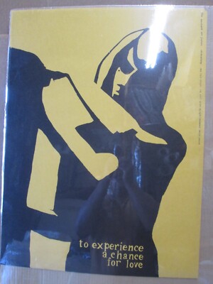 Woman beautiful Aardvark art silhouette Vintage Poster girl 1970 Inv#7713