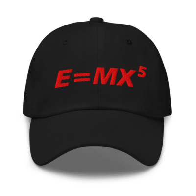Miata E=MX5 Logo Inspired Adjustable Embrodiery Black Color Classic Dad Hat