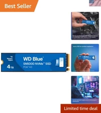 High-Speed 4TB WD Blue SN5000 NVMe SSD - 5,500MB/s read - Multitasking Made Easy