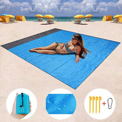 Large Outdoor Picnic Blanket Mat Pad Beach Camping Sand Waterproof Foldable AO 