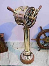 Antico telegrafo nautico nautico ordine motore nave ottone vintage da collezione