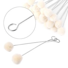 20x Wool Daubers Assisted Dyeing Wools Ball Brush Leather Tool Metal Handle po