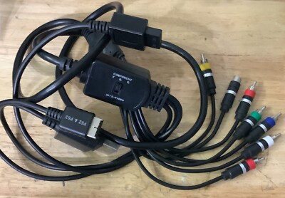 Generic Universal Component Cable for Xbox 360 / PS2 / PS3 / Wii Black RCA