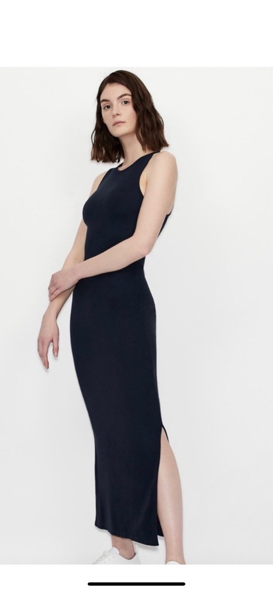 armani exchange maxi dress Armani Exchange Belted Patterned Jacquard Maxi Dress