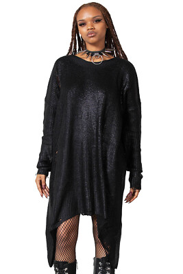 KILLSTAR Strickpullover - Darkar Foil Distressed Gothic