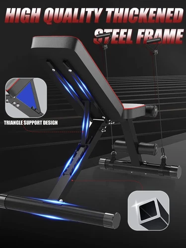 Multi Exercise Adjustable Folding Fitness Workout Bench with 7 Positions Fitness - Picture 16 of 51