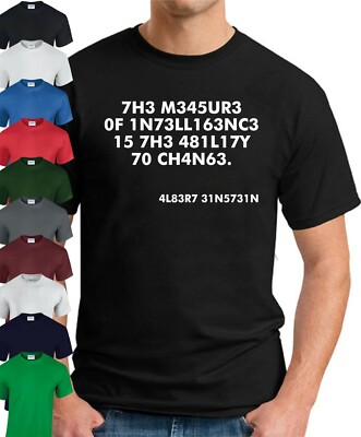 THE MEASURE OF INTELLIGENCE T-SHIRT > Lustiger Spruch Neuheit Herren Geeky Geschenk Geek