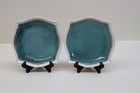 Roscher Cortona Teal 6 Salad Plates Excellent Used Condition — photo 3