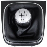 VW Touran 09-12 Silber + Schwarzer Schaltknauf Mit Chrom-Rahmen, 5-GANG
