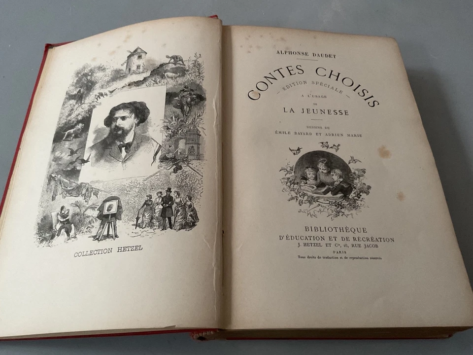 ALPHONSE DAUDET - CONTES POUR LA JEUNESSE - Collection HETZEL - Vers 1886 - Photo 3/4